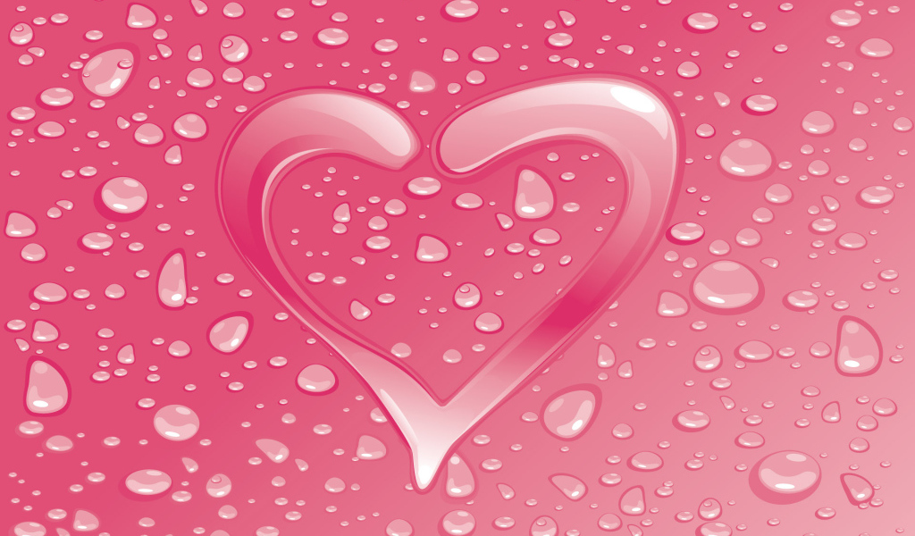 Капли в виде сердца