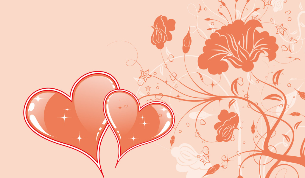 Сердечки и цветы