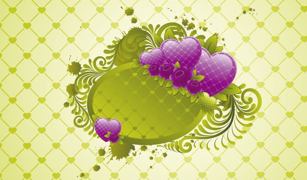 Сердечки в клетку