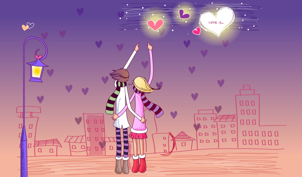 Влюбленная парочка в День Святого Валентина