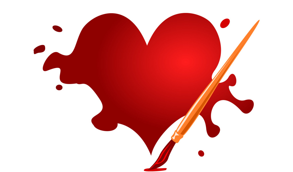 Нарисованное сердечко