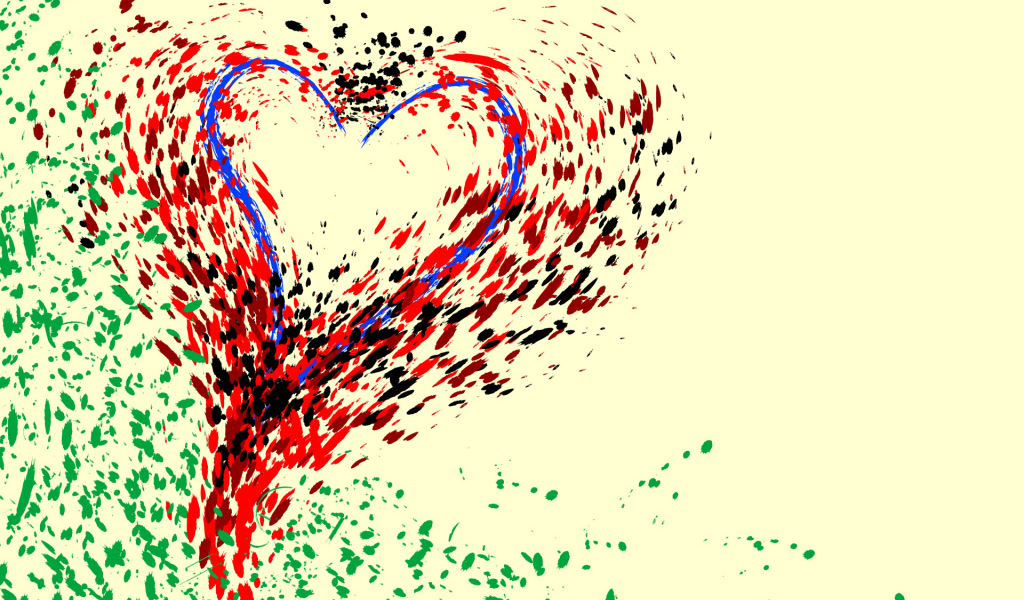 Нарисованное сердце на День Влюбленных