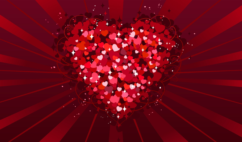 Тысячи сердец в День Св. Валентина
