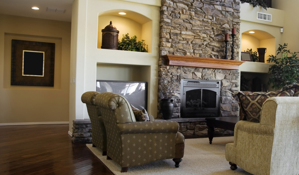 Комната с камином