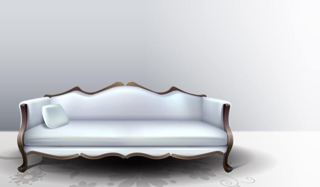 Белая софа