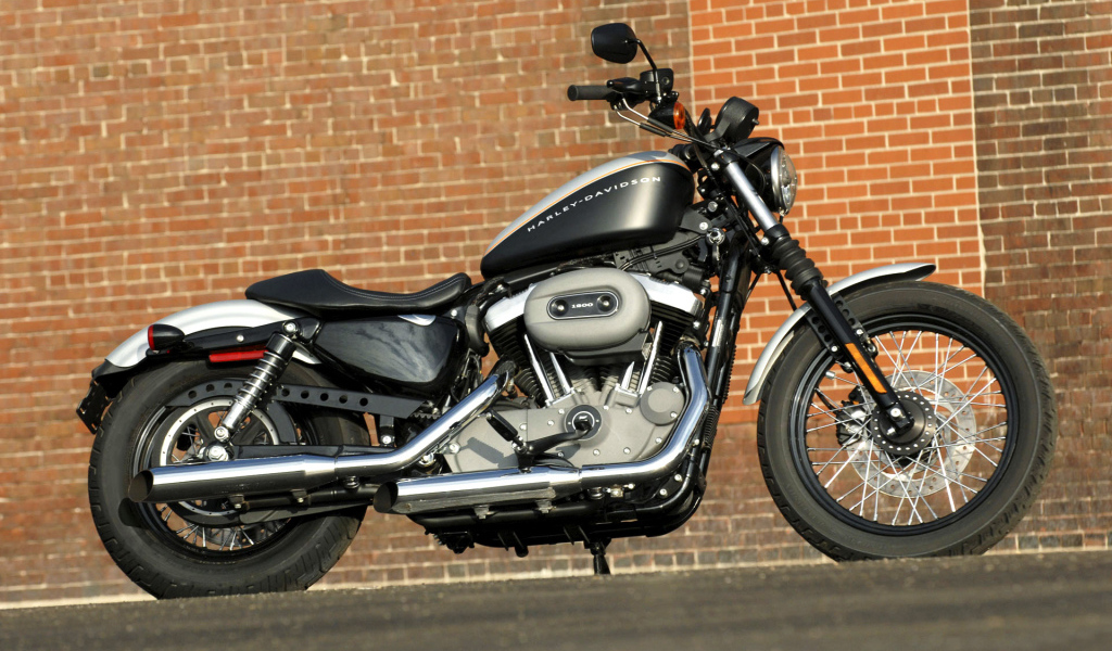 Harley Davidson летящий по ветру