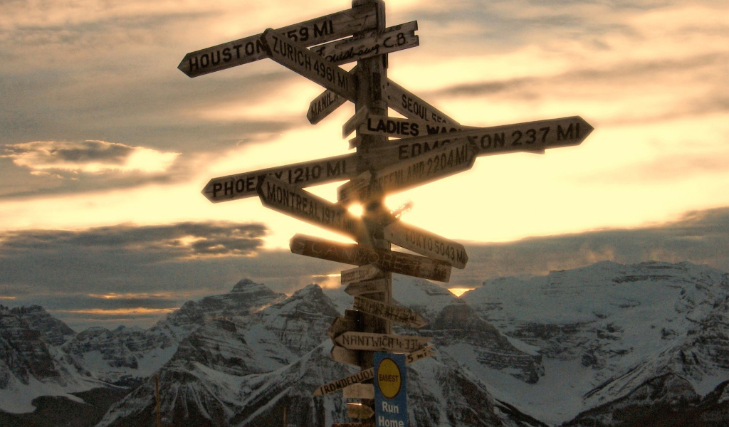 Указатель в горах