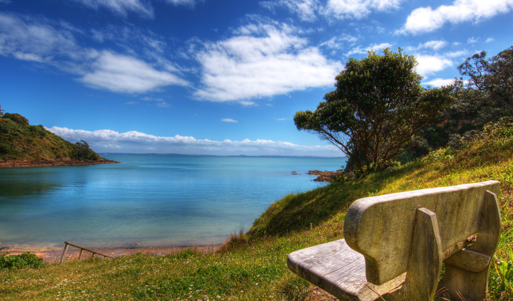 Красивый вид на залив