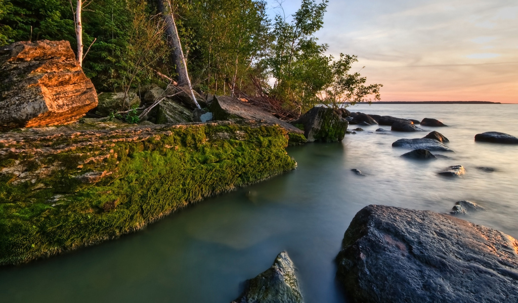 Закат на Hecla Island