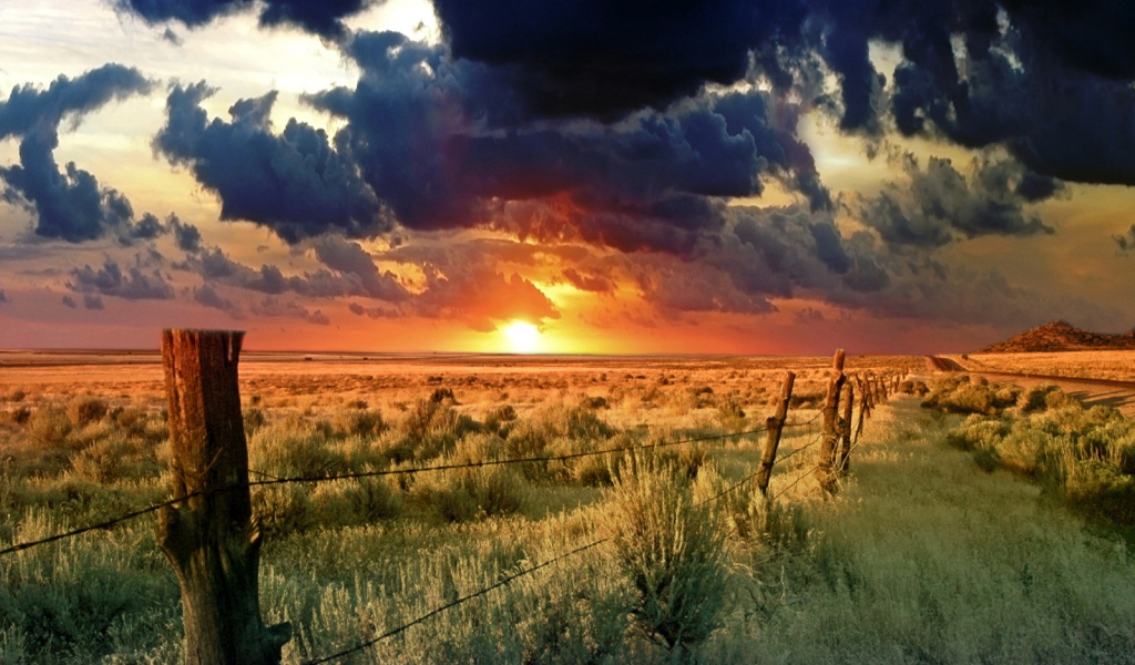 красивый закат на горизонте