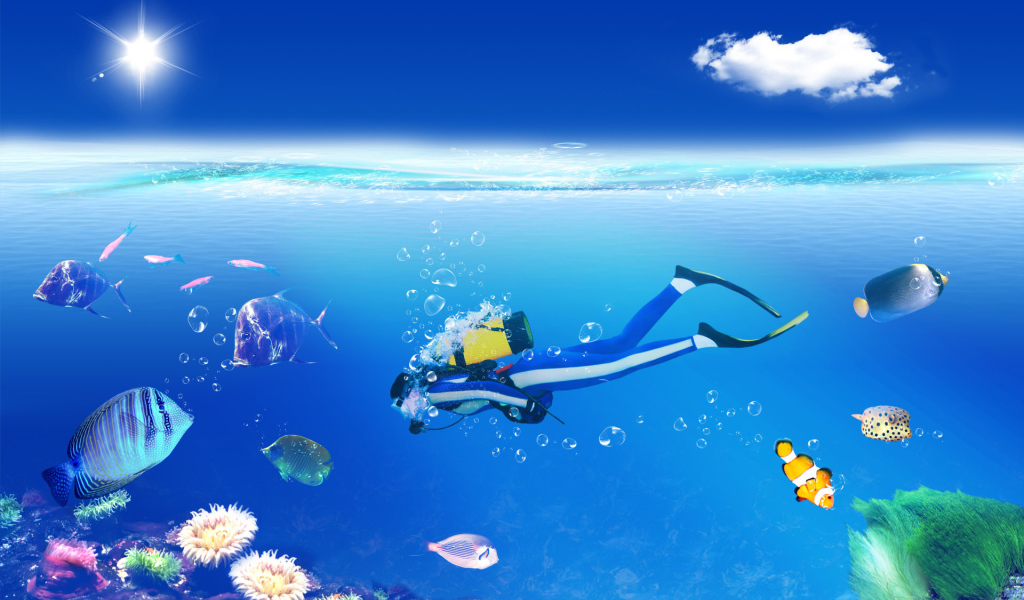 Водолаз подводник