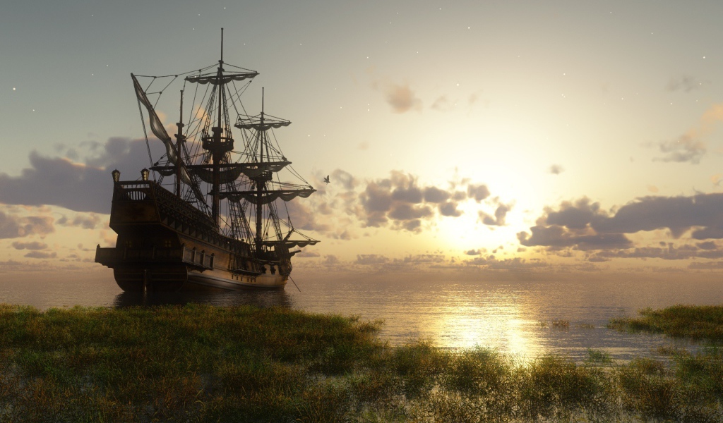 Красивый корабль