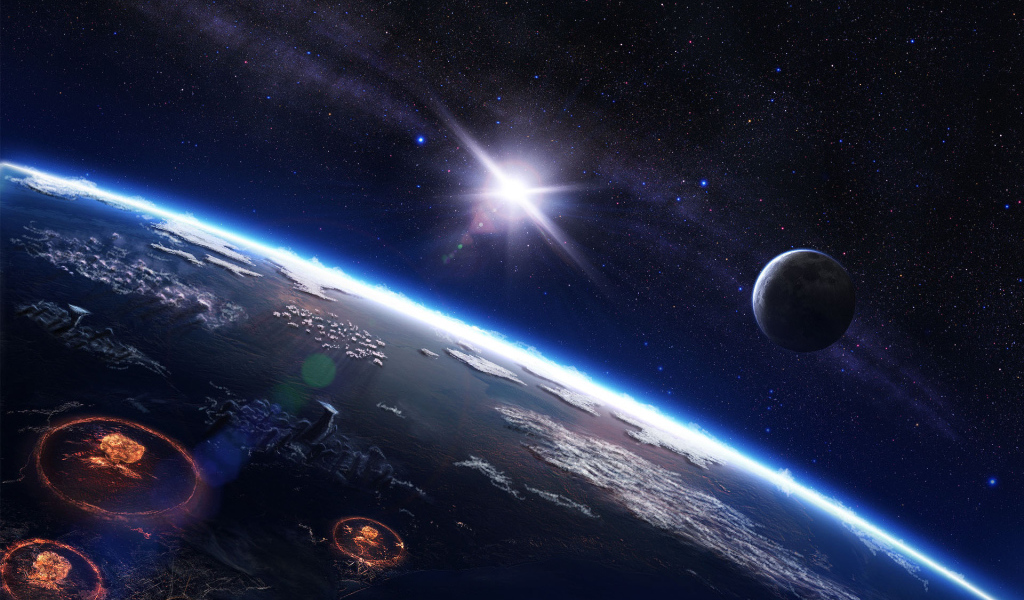 Ядерная война Вид с орбиты Земли