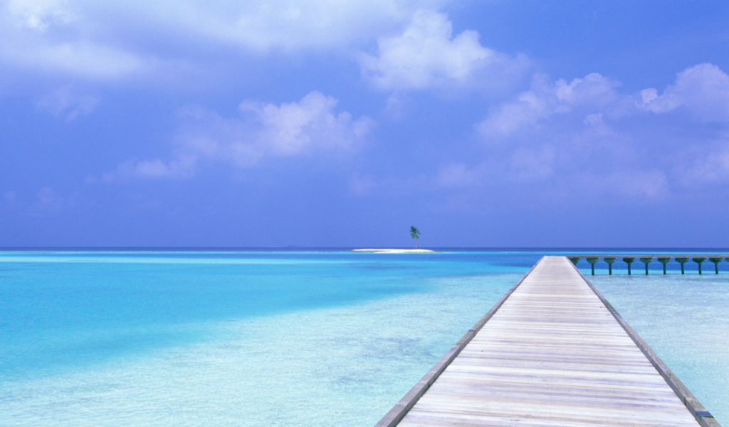 Голубая вода Мальдивы