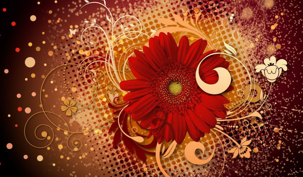 Яркие цветы