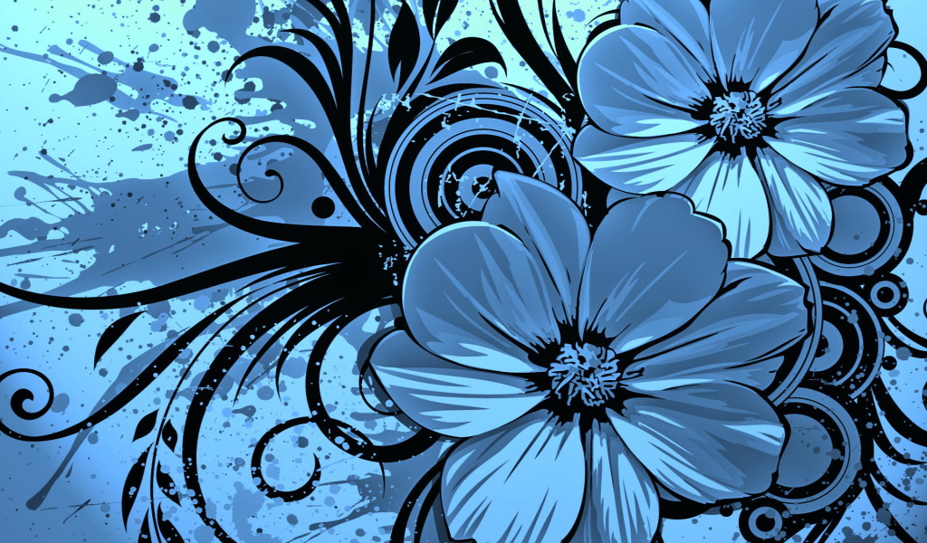 Синие цветы