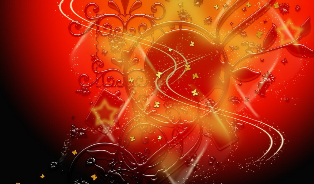 Узоры в красном цвете