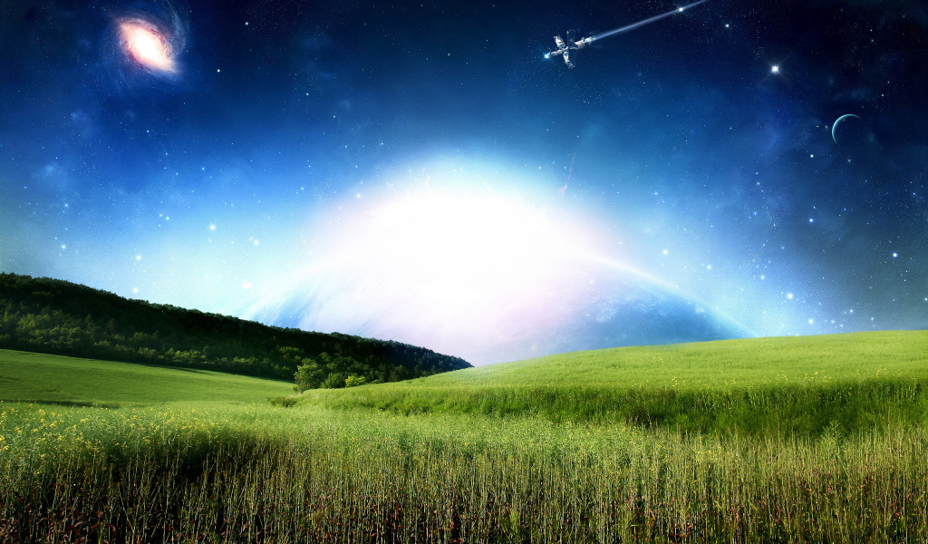 Спутник на небе