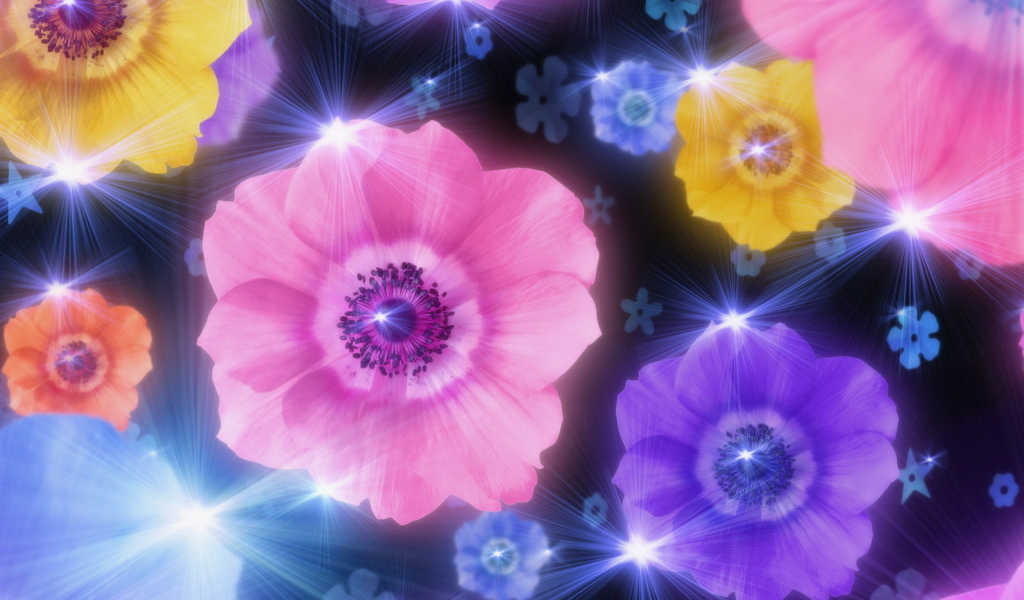 Сверкающие цветки