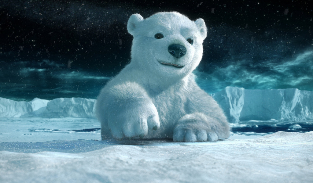 Белый медвежонок