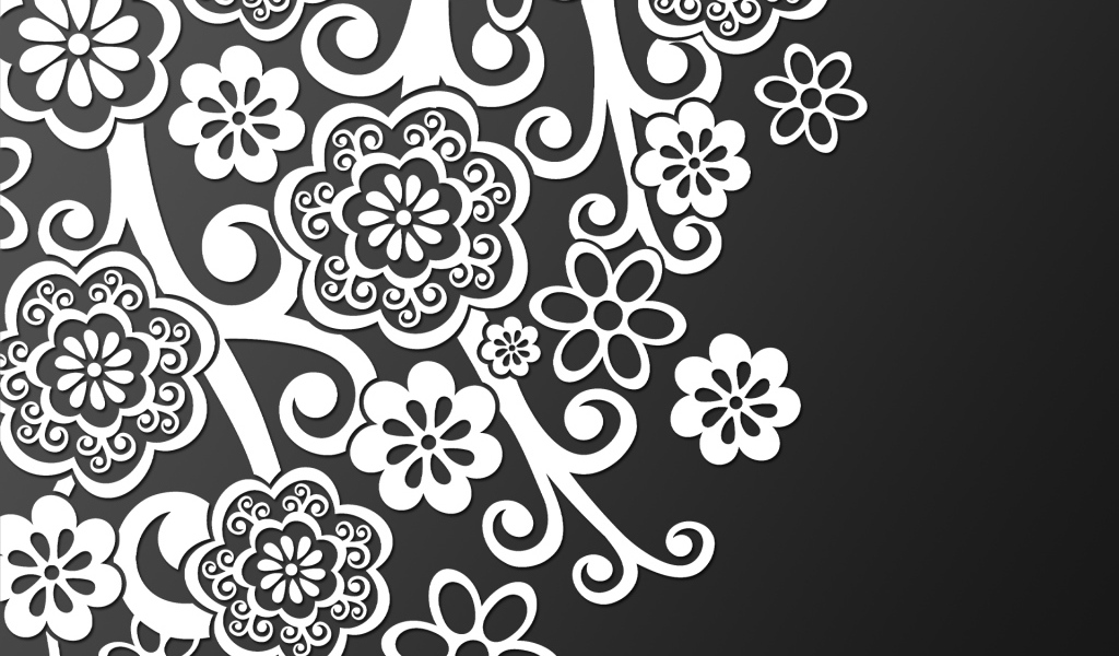 Белый узор на черном