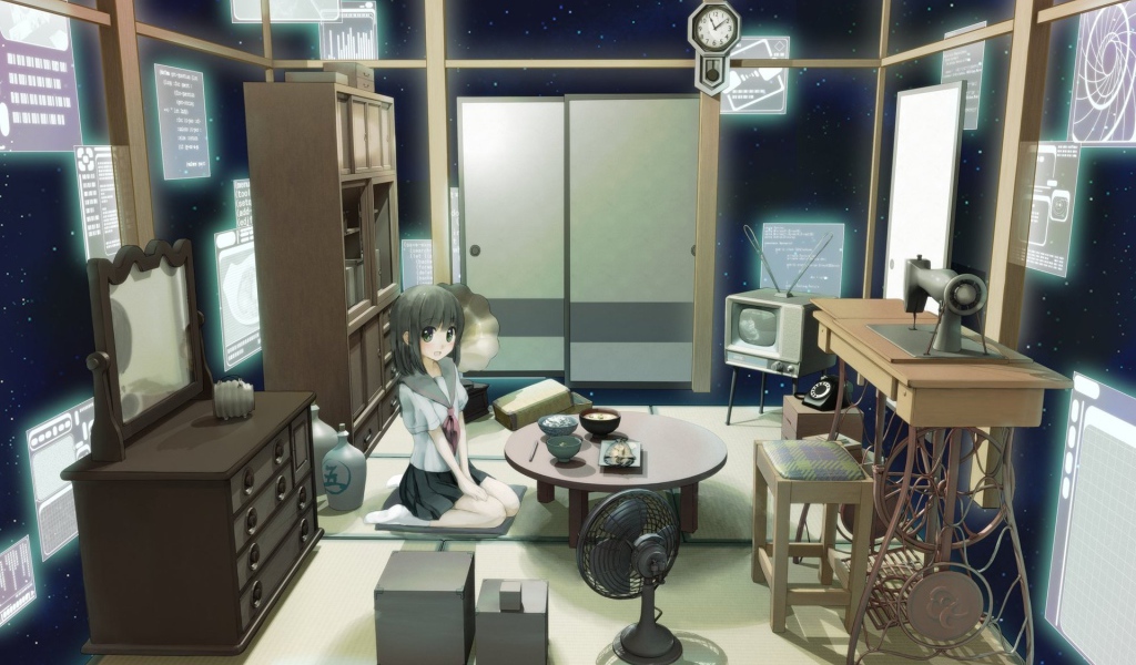 Девочка в комнате