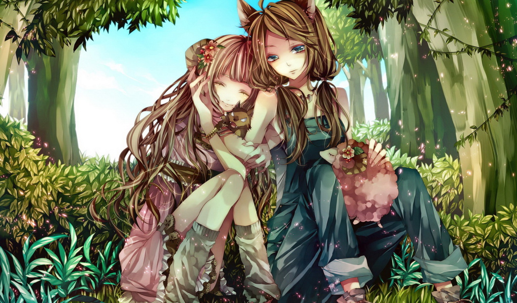 Девочки в лесу