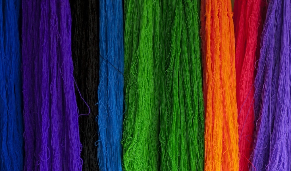 Разноцветная пряжа
