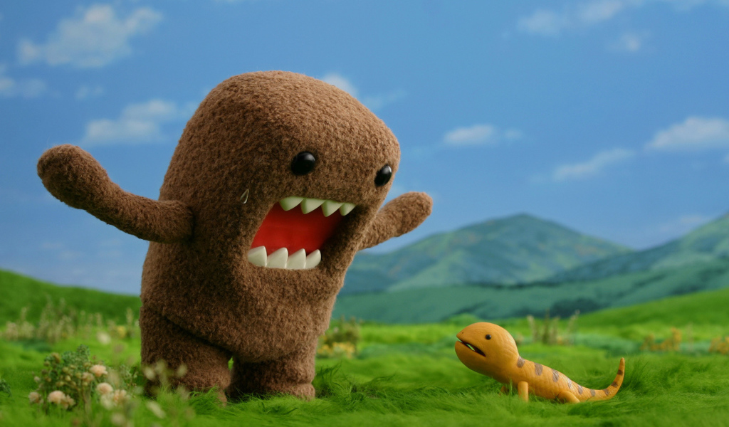 Домо-кун и ящерка