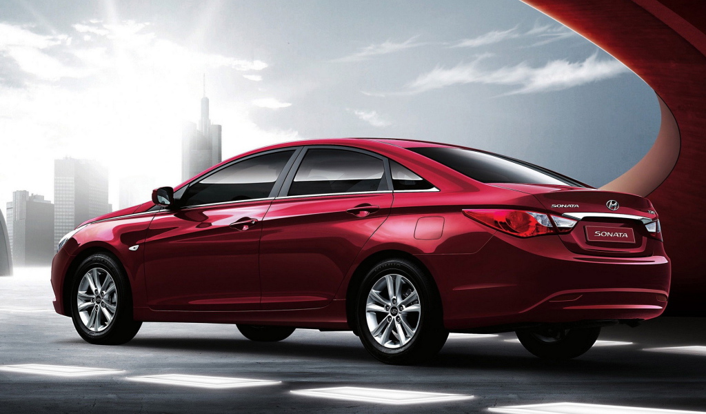 красный Хендай Соната 6 серии