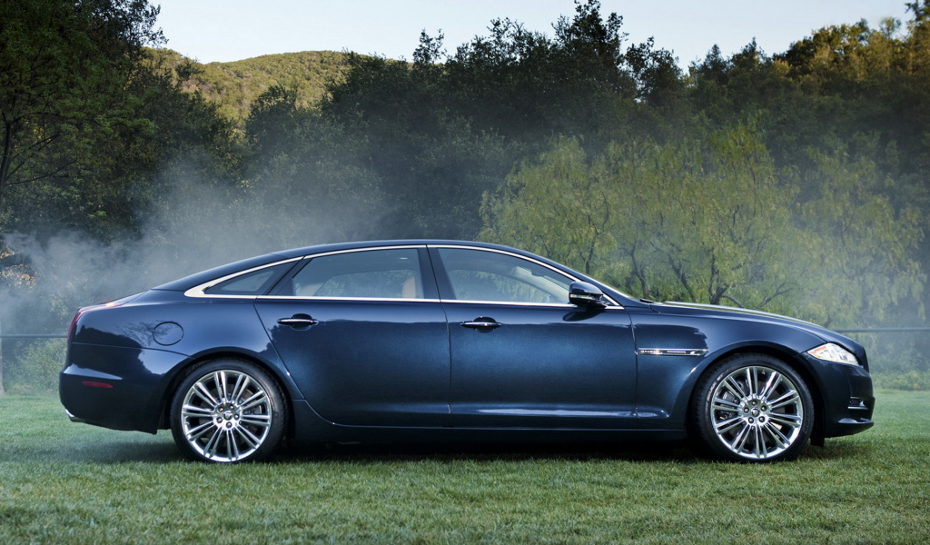 Ягуар XJ в лесу