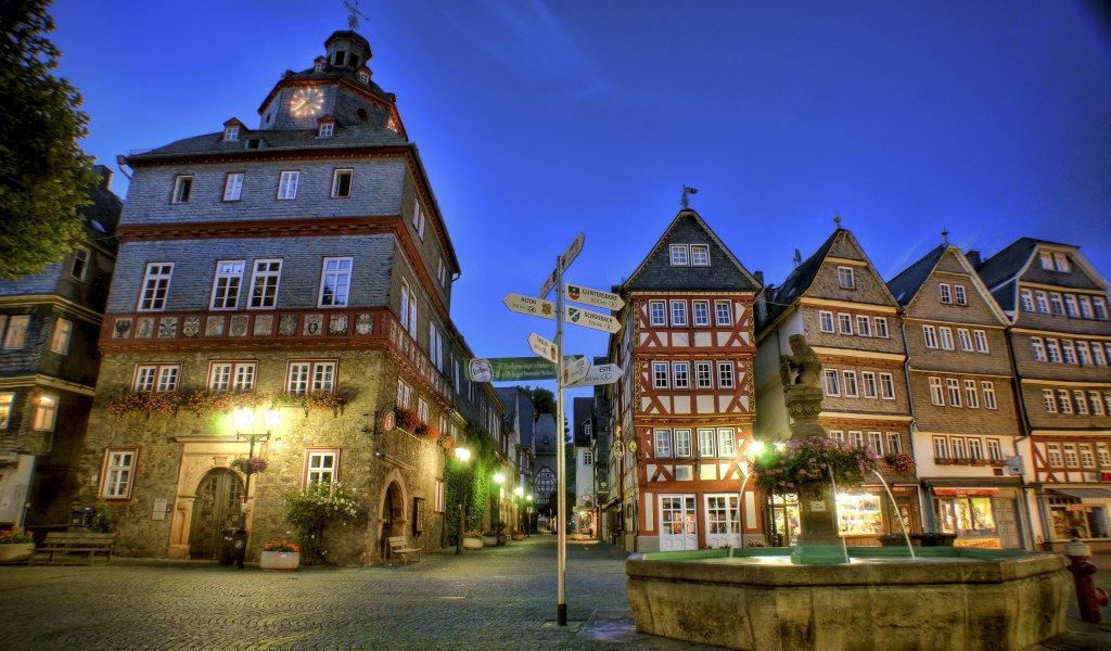 Херборн, магазины, плошадь Германии