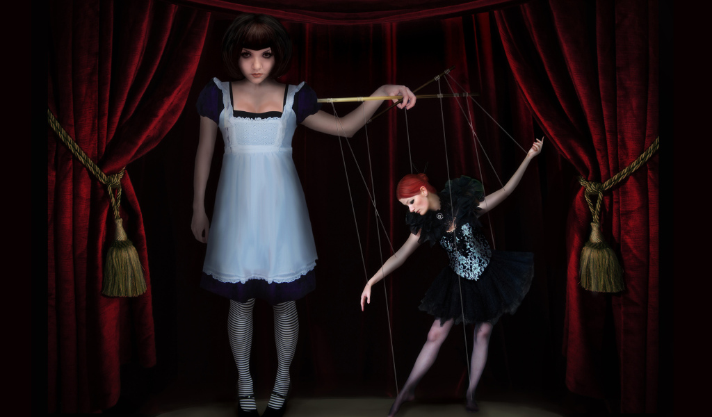 Кукловод и кукла марионетка