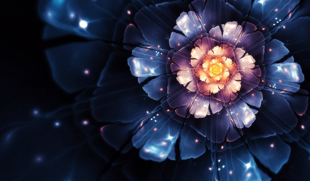 Красивый синий цветок