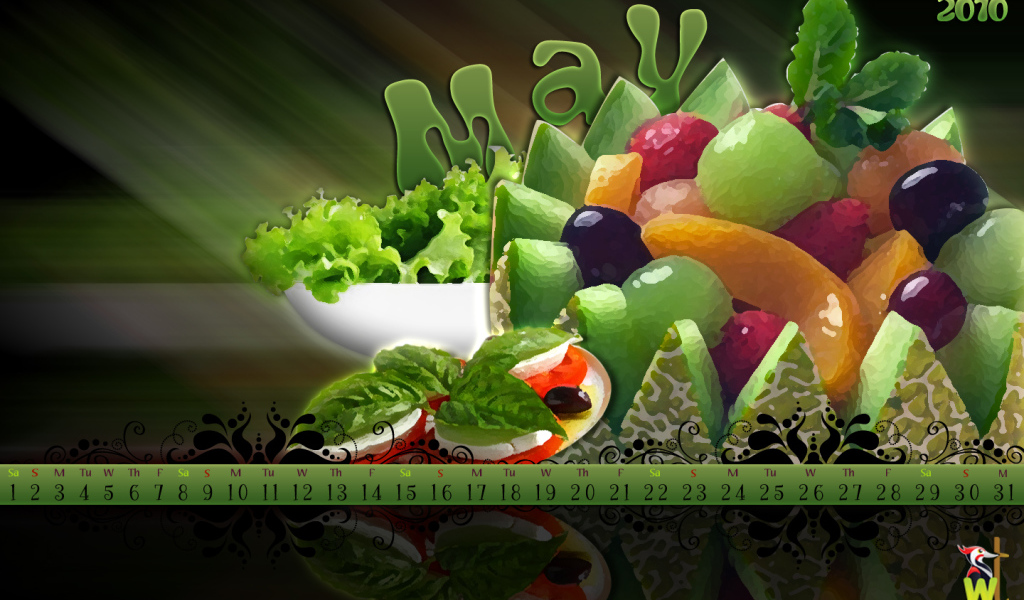 Фрукты Календарь Май 2010