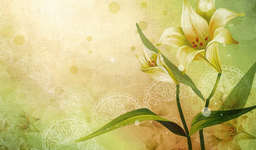 Рисованная лилия