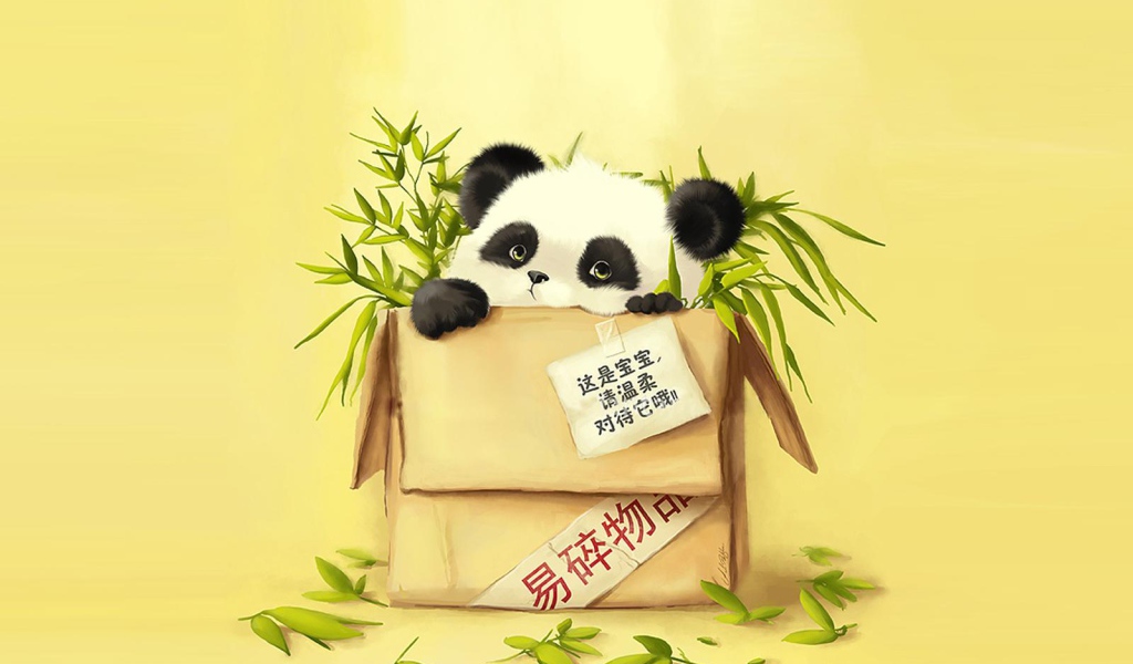 Панда в коробке