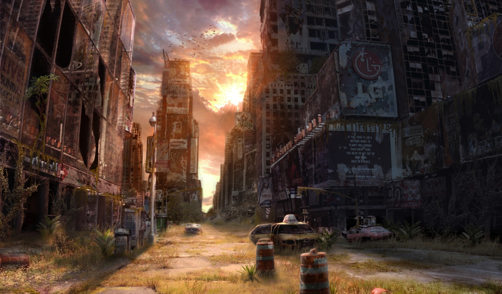 Закат на Таймс Сквер