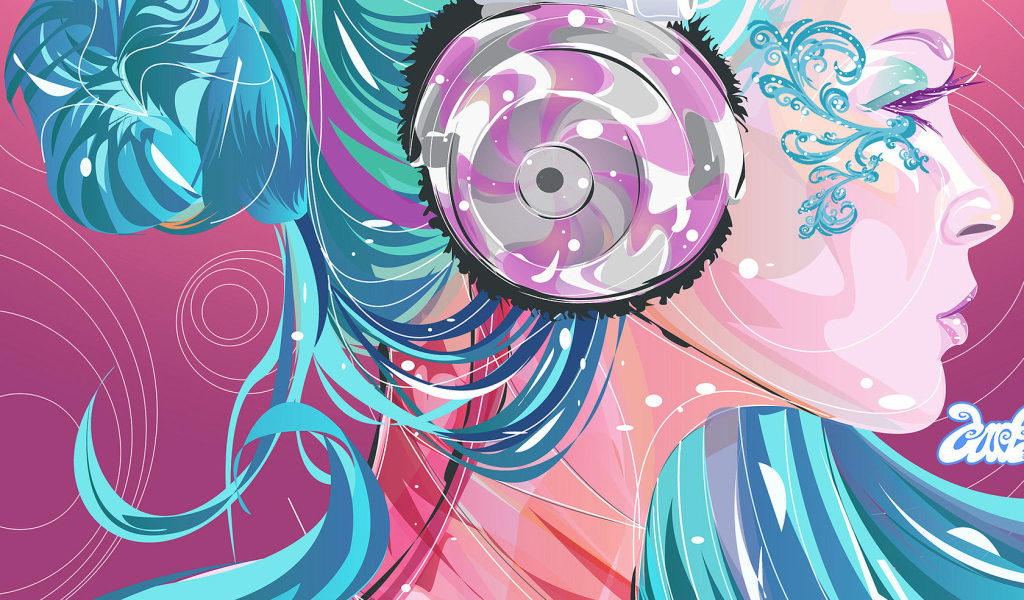 Девушка в наушниках