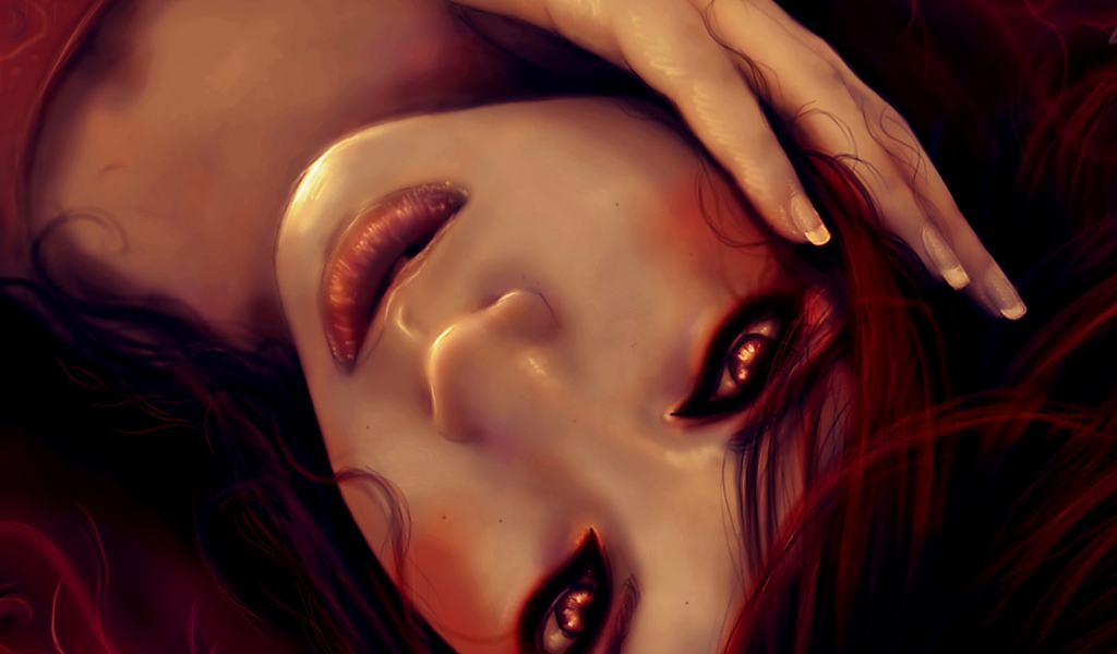 Подруга с красными волосами