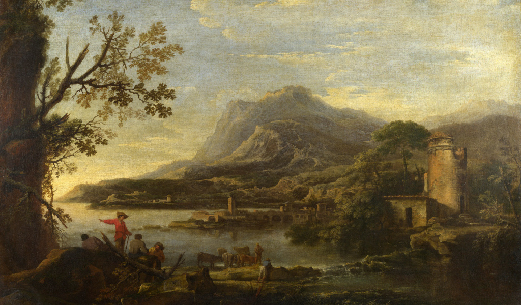 Живопись вид на гору