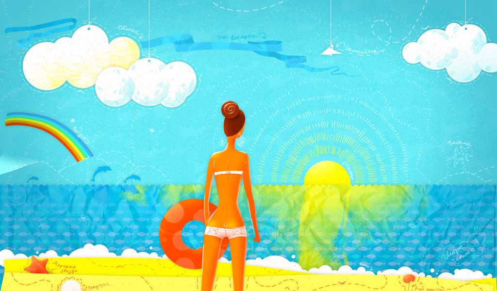 Девушка на пляже