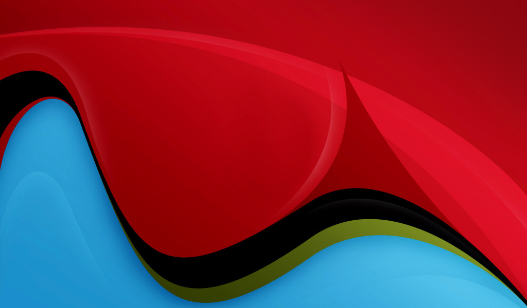 Красно синие волны