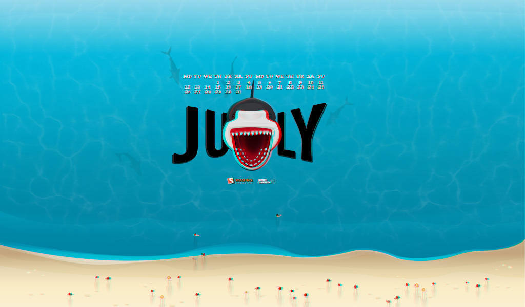 Акула 3D обои для рабочего стола