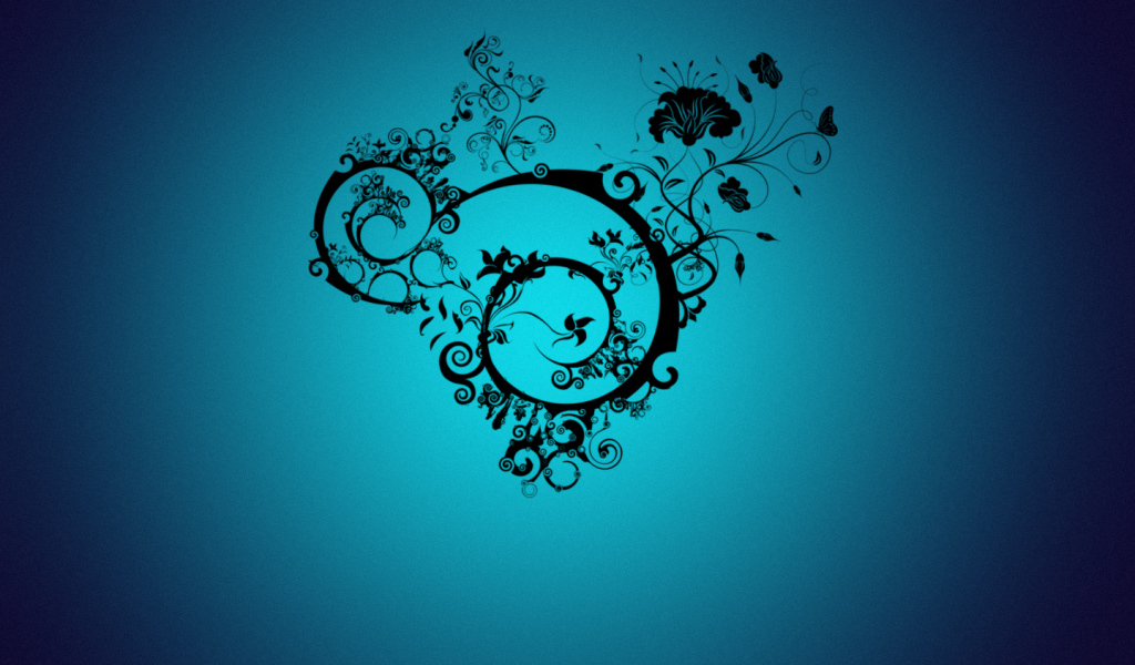 Трайбл на синем фоне