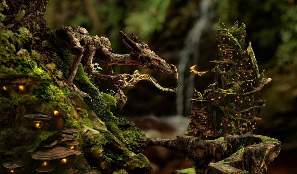 Дракон и лесная фея