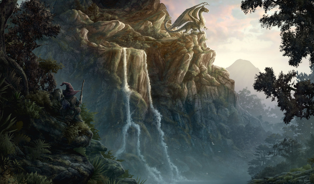 Дракон на скале