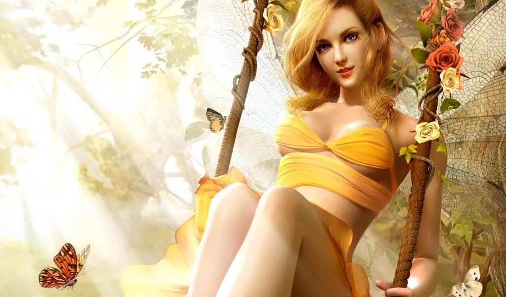 Фея на качелях