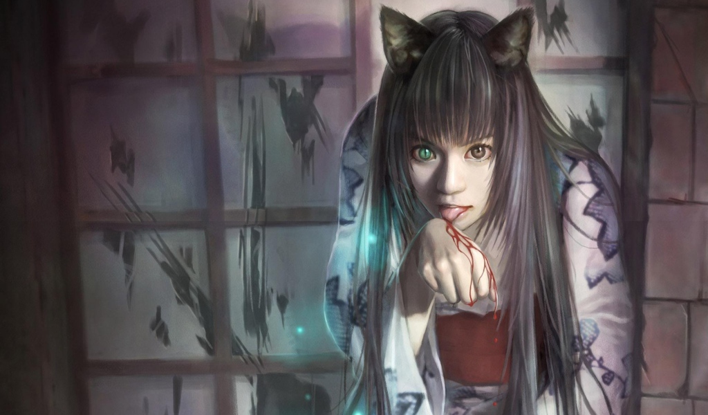 Поранившаяся киса