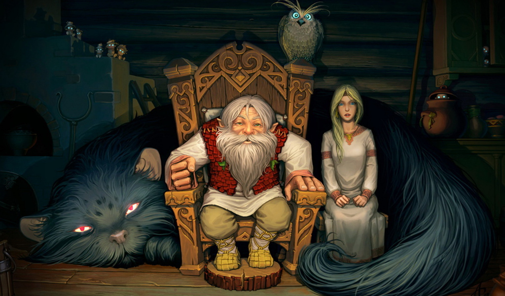 В избе собрались